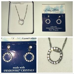 Pure allure matching circle necklace and earrings